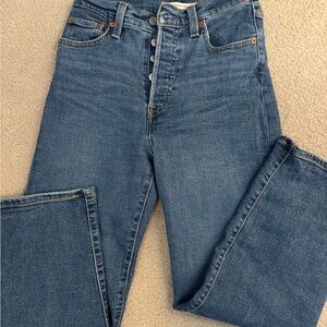 Levi's Light Blue Ribcage Ankle Jeans